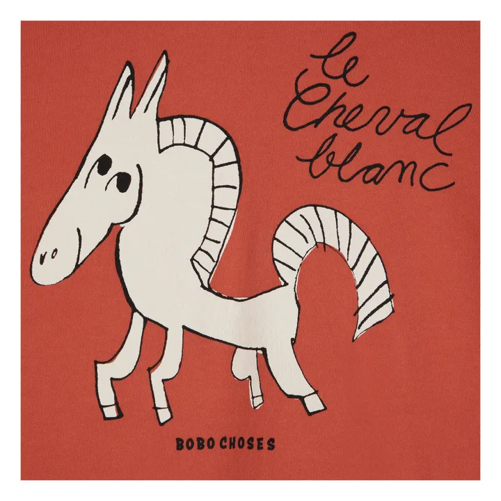 Bobo Choses Sweat Cheval Blanc Coton Bio x Smallable | Rouge
