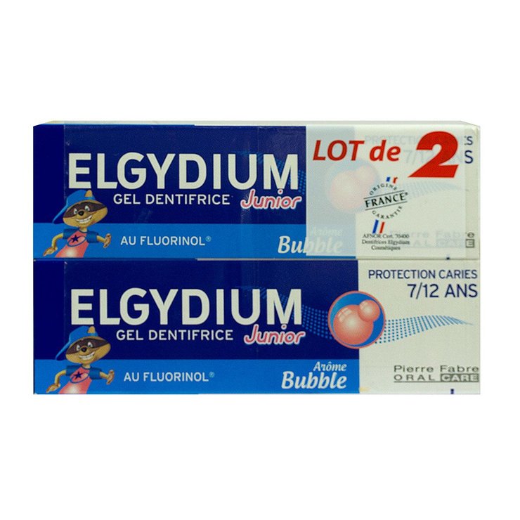 Dentifrice Junior 7/12 ans Bubble 2x50ml