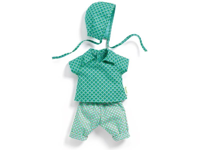 DJECO Puppenkleidung Pomea: Kleiderset Zazen Trendiges Frühlingsoutfit