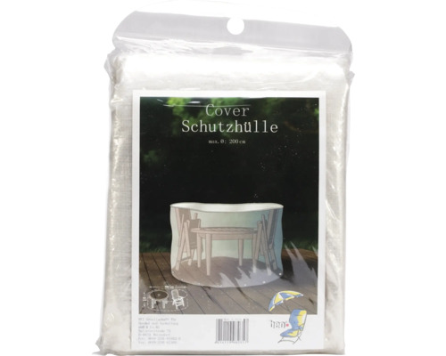 Beschermhoes voor tuinmeubelset Ø 200 H 95 cm transparant