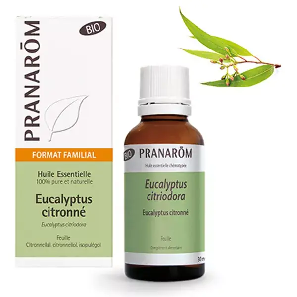 Óleo Essencial de Eucalipto Limão Orgânico Pranarom 30ml