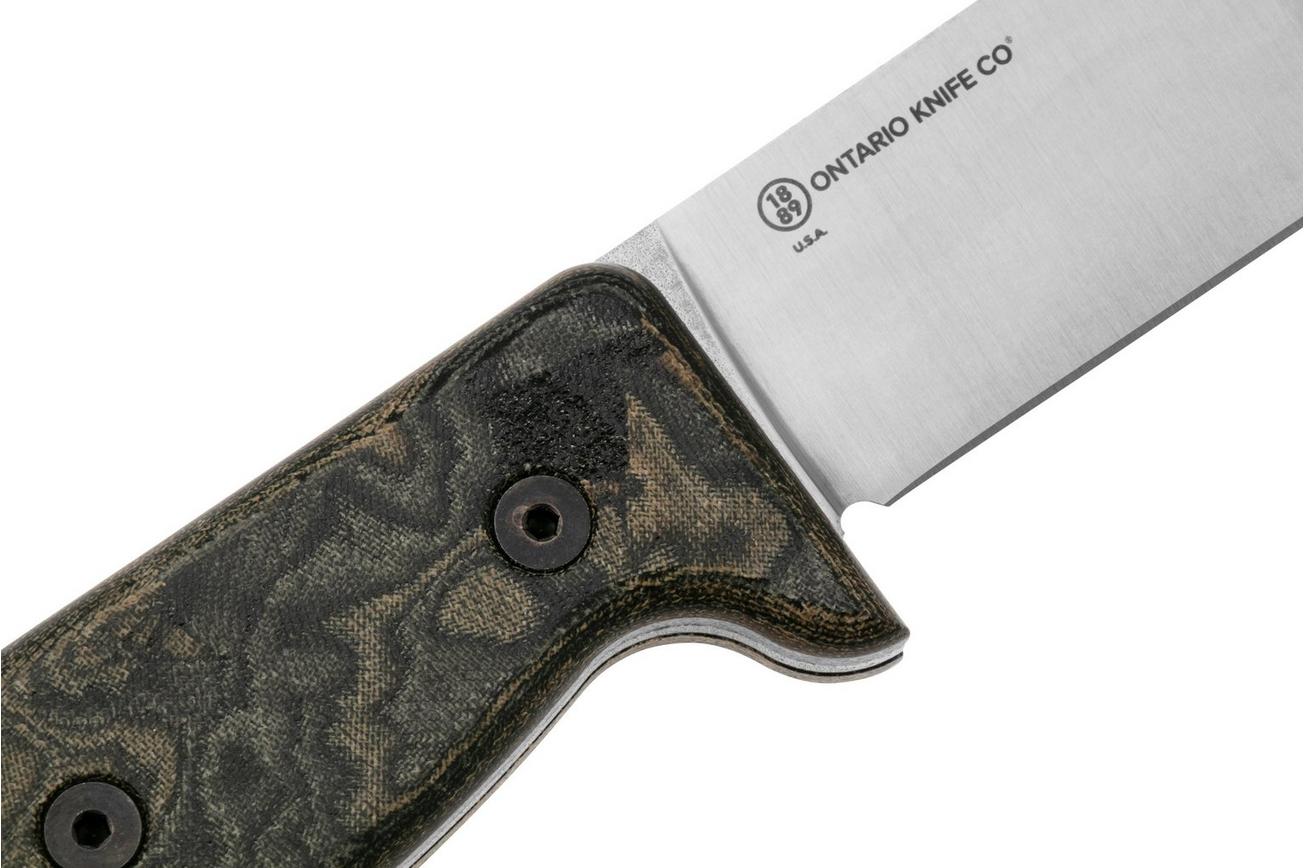 Ontario Black Bird ML5 Micarta 7502 survivalmes, Paul Scheiter design