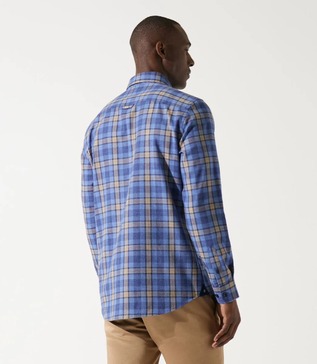 Chemise à carreaux bleu JORIS