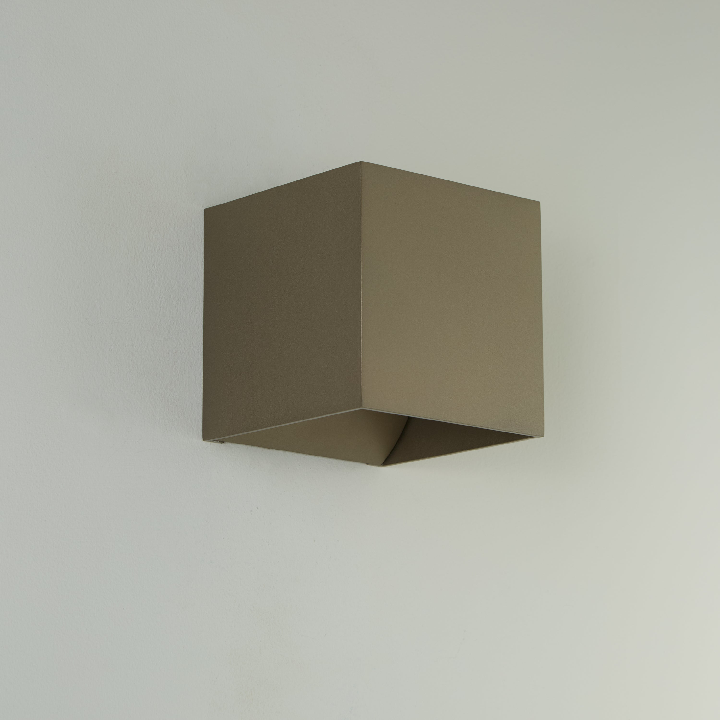 Searchlight Wall Wandlamp Vierkant - H 9,7 cm - Latte