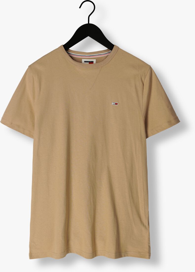 TOMMY JEANS beige tommy jeans t-shirt tjm slim rib detail tee