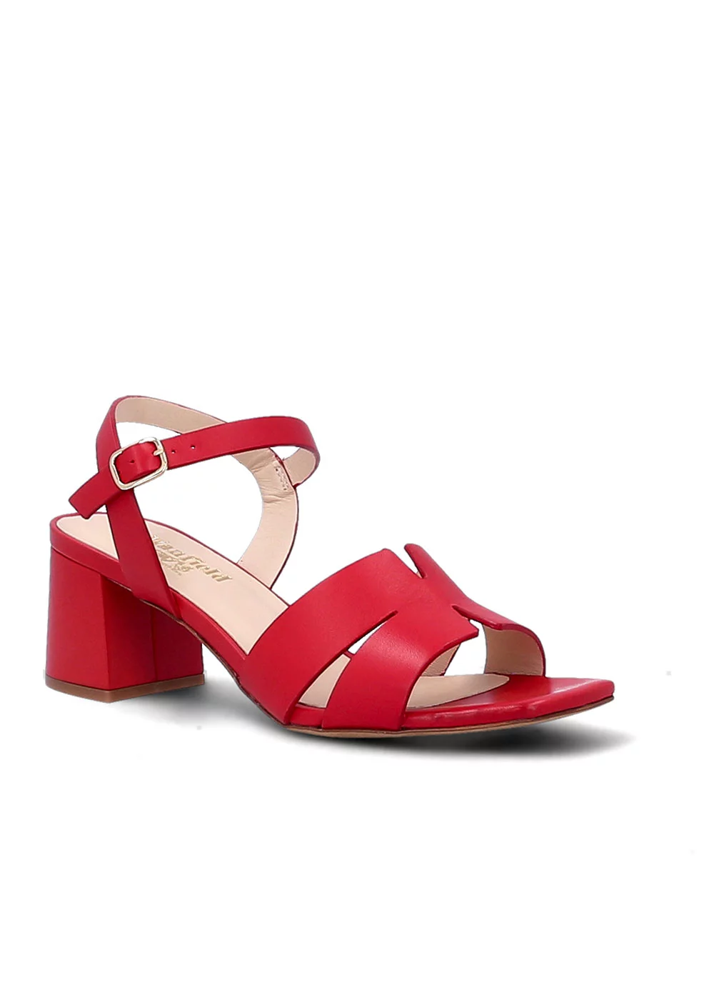 SANDALE BARNSLEY CUIR ROUGE