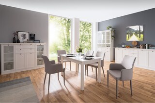 Tisch Coburg 140 Weiß 137(177) x 76,5 x 80 cm