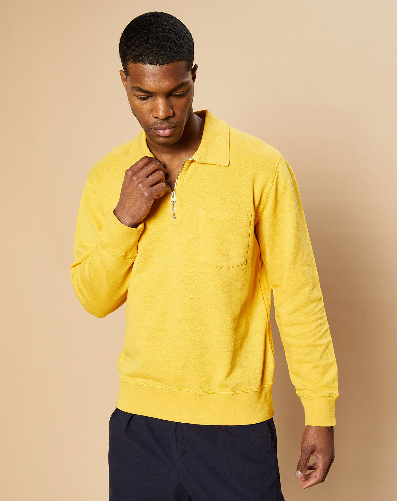 Hartford Polo Light zip jaune