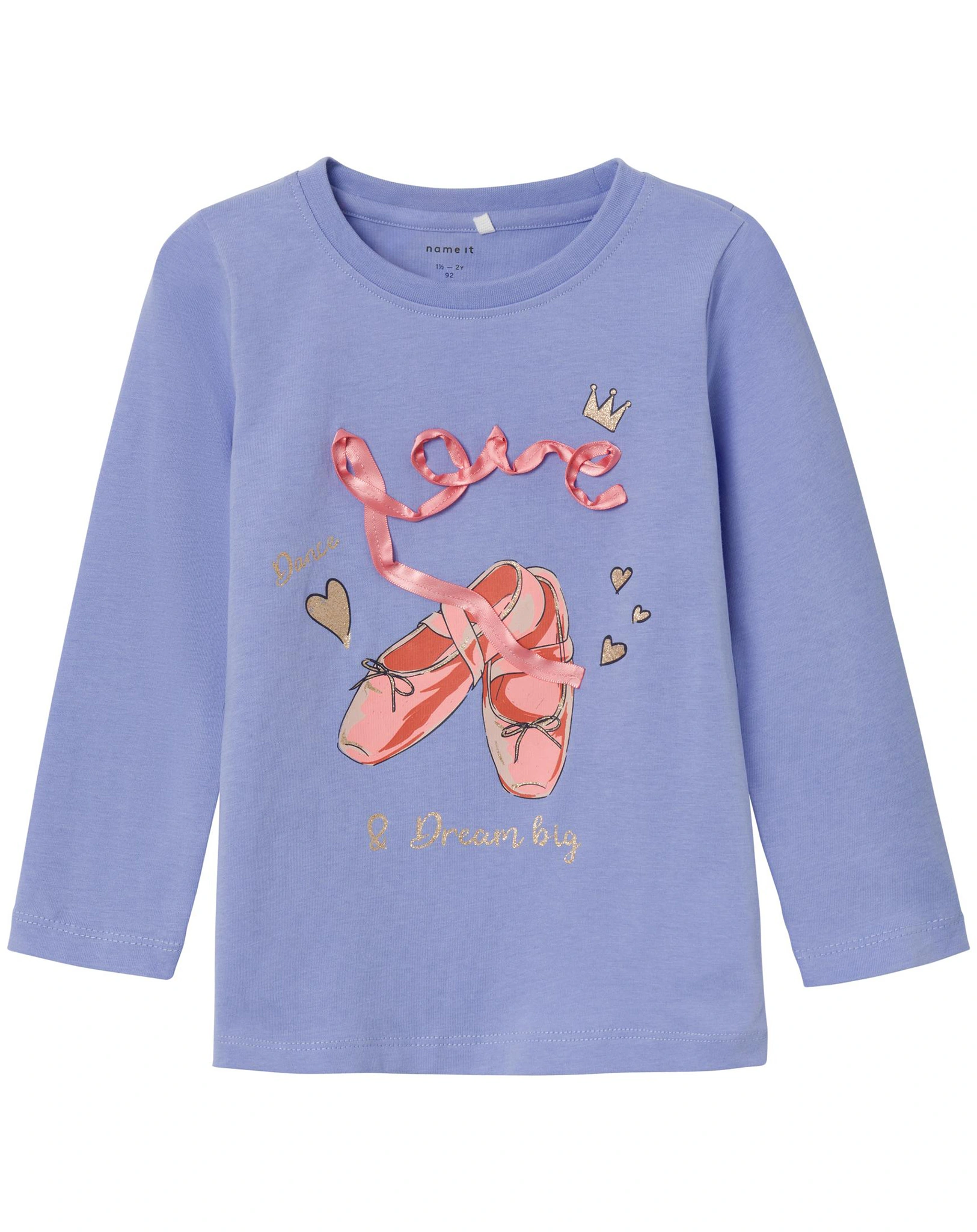 Langarmshirt NMFTINELLA DREAM BIG in blau