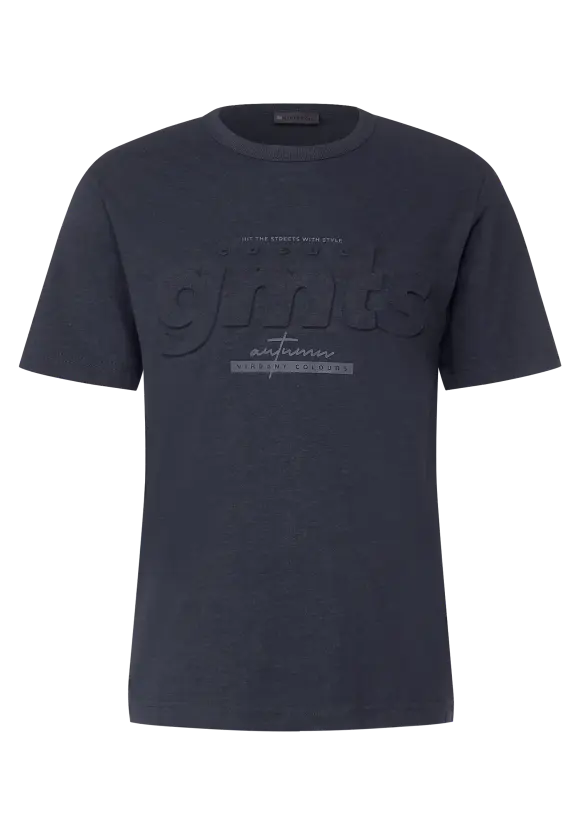 Softes Shirt mit 3D-Print - nightshadow blue melange