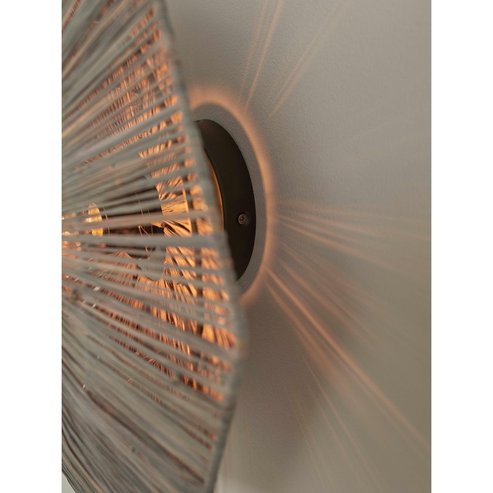 GOOD&MOJO Wandlamp Panama - Donker grijs - 65x7x65cm