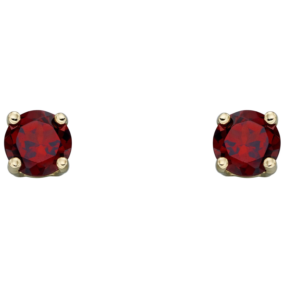Boucle d'oreille de janvier grenat en or 375/1000