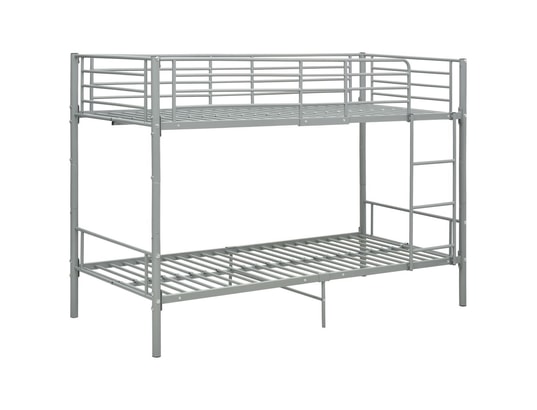 VIDAXL - Sommier  90 x 200 Lit superposé gris métal 90x200 cm