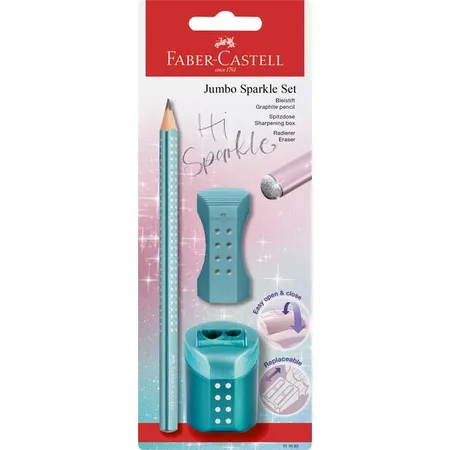 Faber-Castell Bleistiftset Jumbo Sparkle Set Cosmic, 1 Stück, 3-fach sortiert