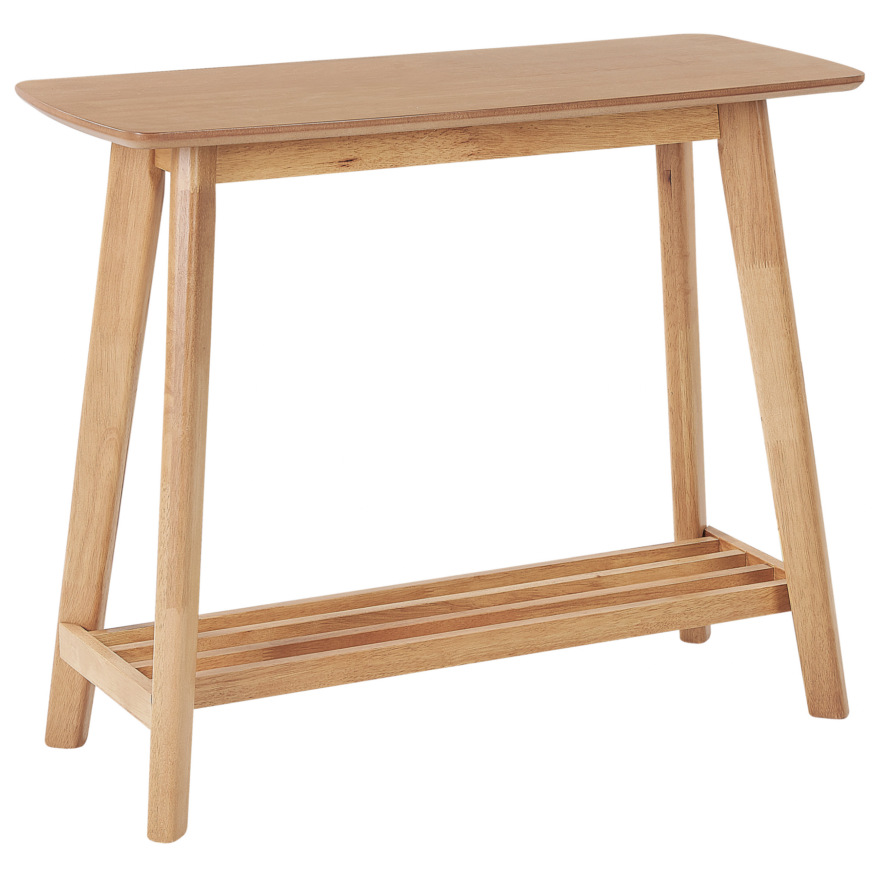 Beliani - TULARE - Consoletafel - Lichtbruin - Rubberhout