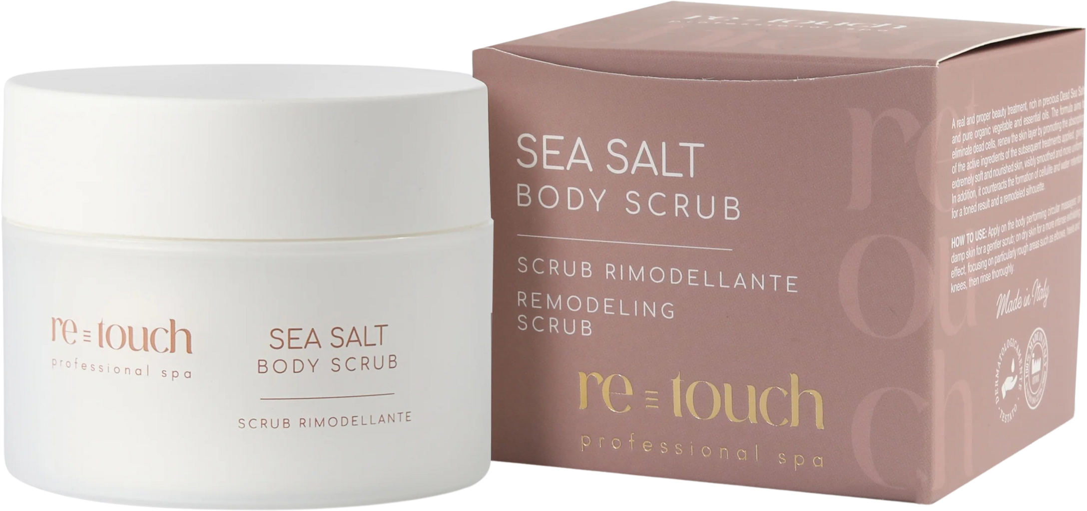 ETEREA Cosmesi Naturale  re-touch Sea Salt Body Scrub, 200 ml