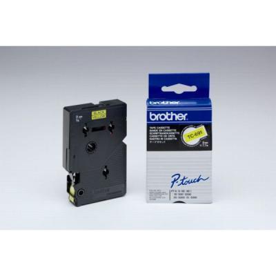 Brother P-Touch Band TC-691, 9 mm, schwarz auf gelb