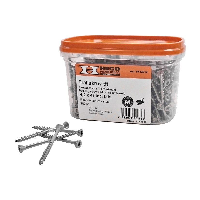 Terrasseskrue 200-pk 4,2x42 mm
