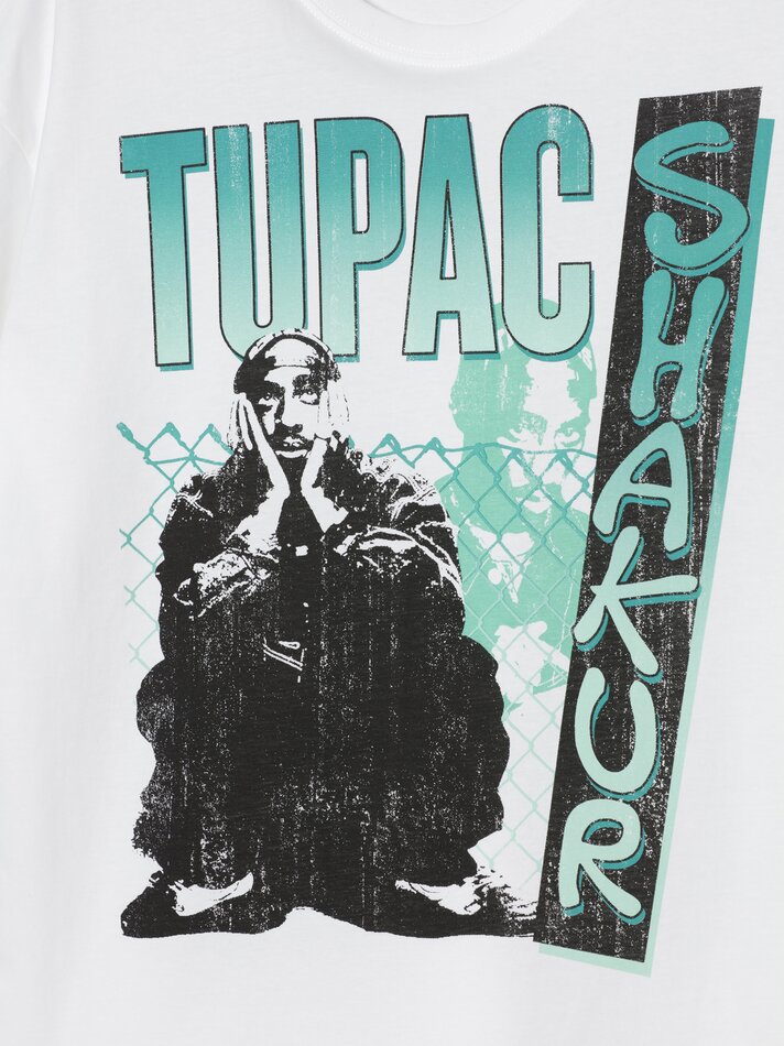 Camiseta Tupac Shakur Universal - Branca