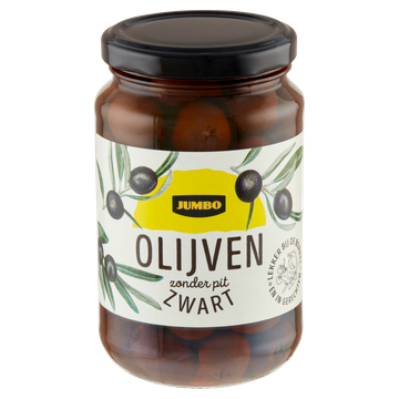 Jumbo Zwarte Olijven Zonder Pit 340 g