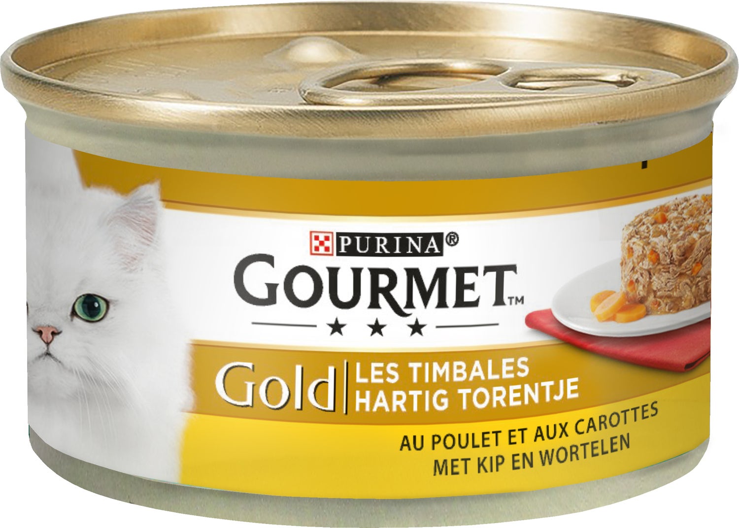 Gourmet Gold kattenvoer hartig torentje kip/wortel 85 g
