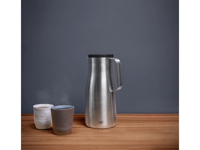 Alfi Thermoskanne Studio 1500 ml, Silber Karaffe aus Edelstahl