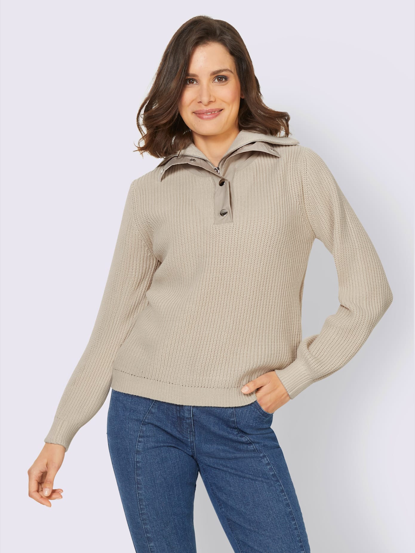 Pull aspect 2 en 1 tendance
