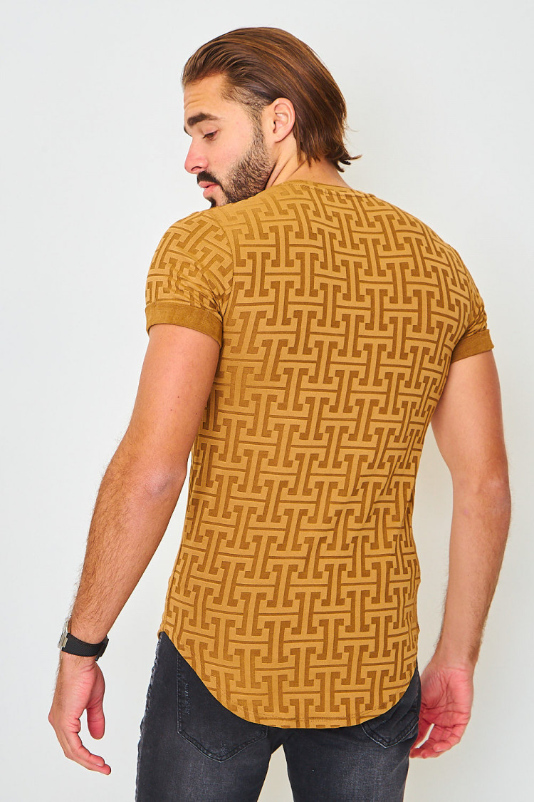 T-shirt camel motif grec