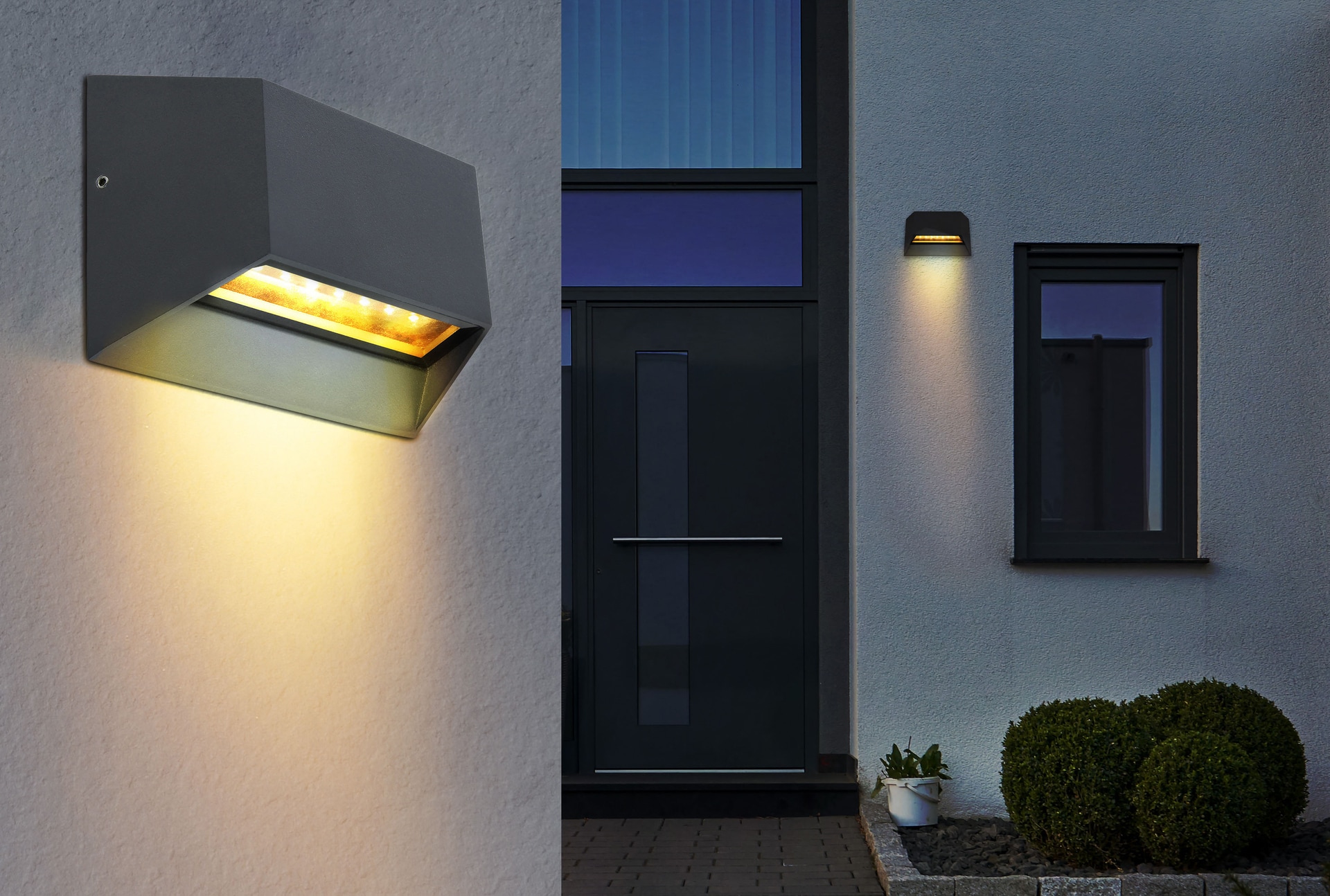 GLOBO LED Außenwandleuchte HONNA 14,8 cm anthrazit