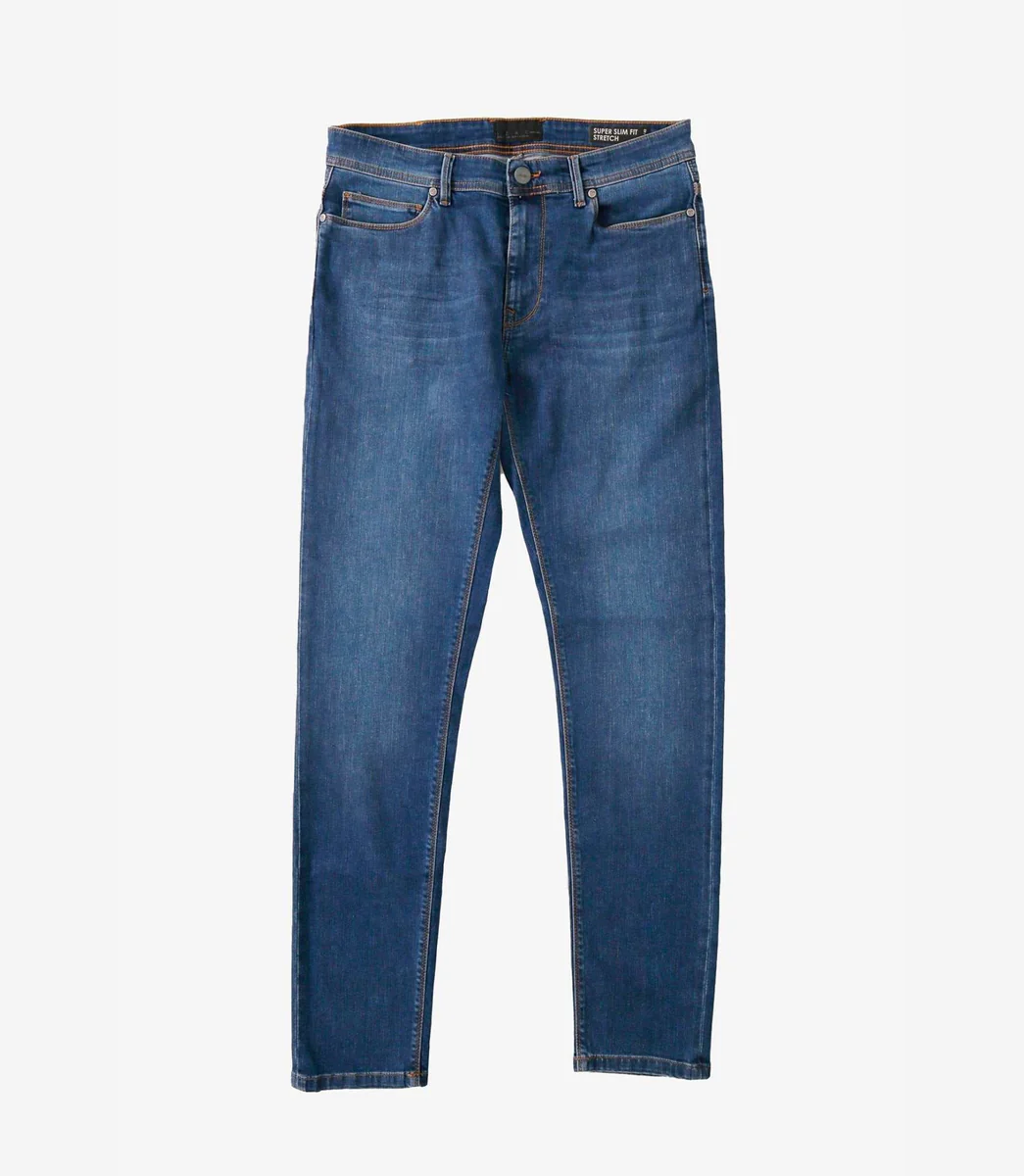Jean straight denim bleach 
