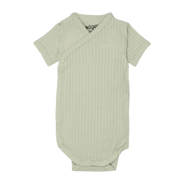 Lodger Seersucker Overslagromper Korte Mouw - Mt. 56 - Silk