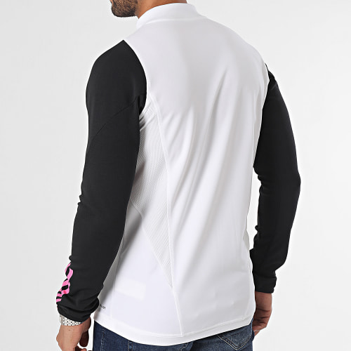 Maillot Manches Longues A Bandes Juventus HZ5051 Blanc Noir
