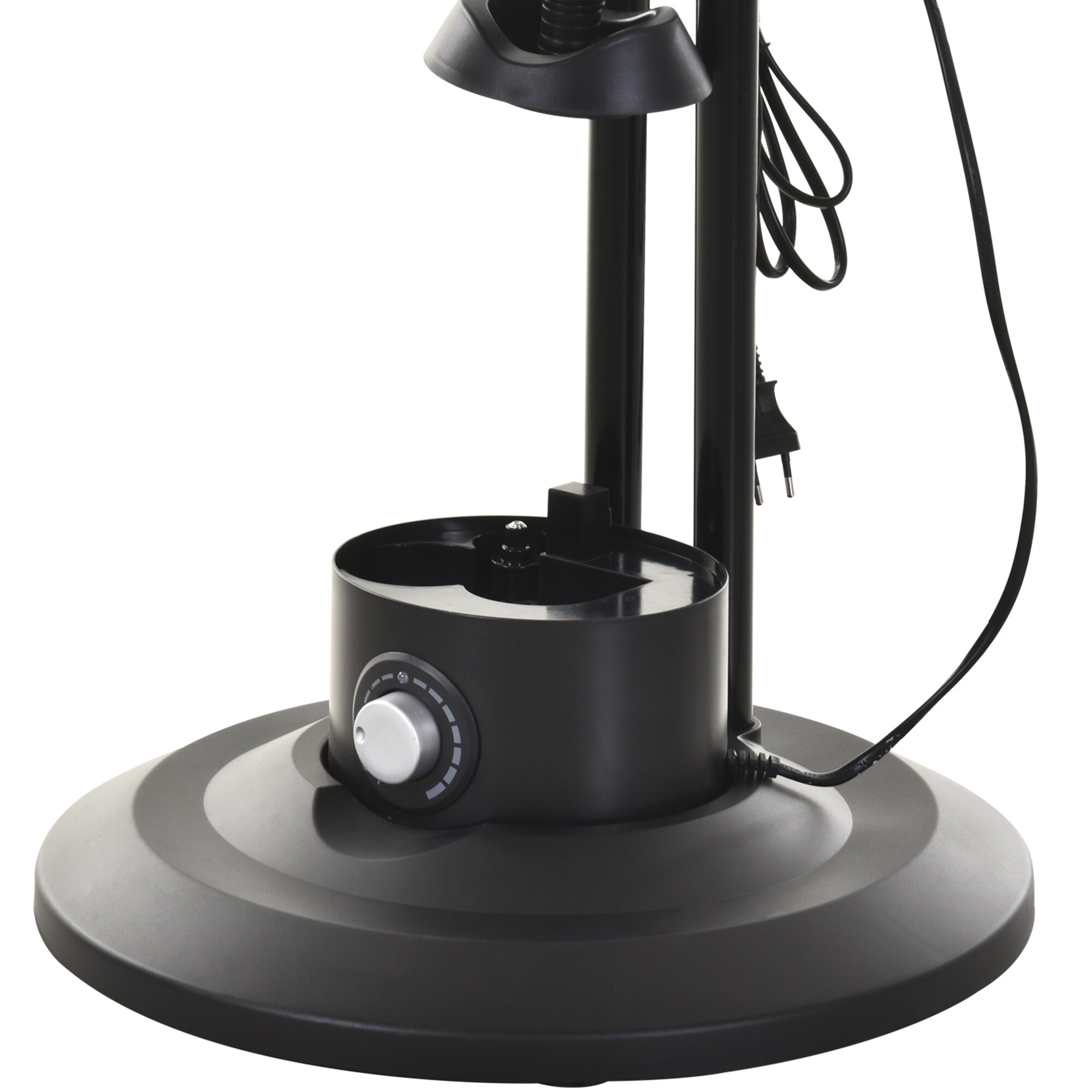 HOMCOM Standventilator mit Wasserzerstäuber schwarz, silber 44,5 x 44,5 x 120 cm (BxTxH)
