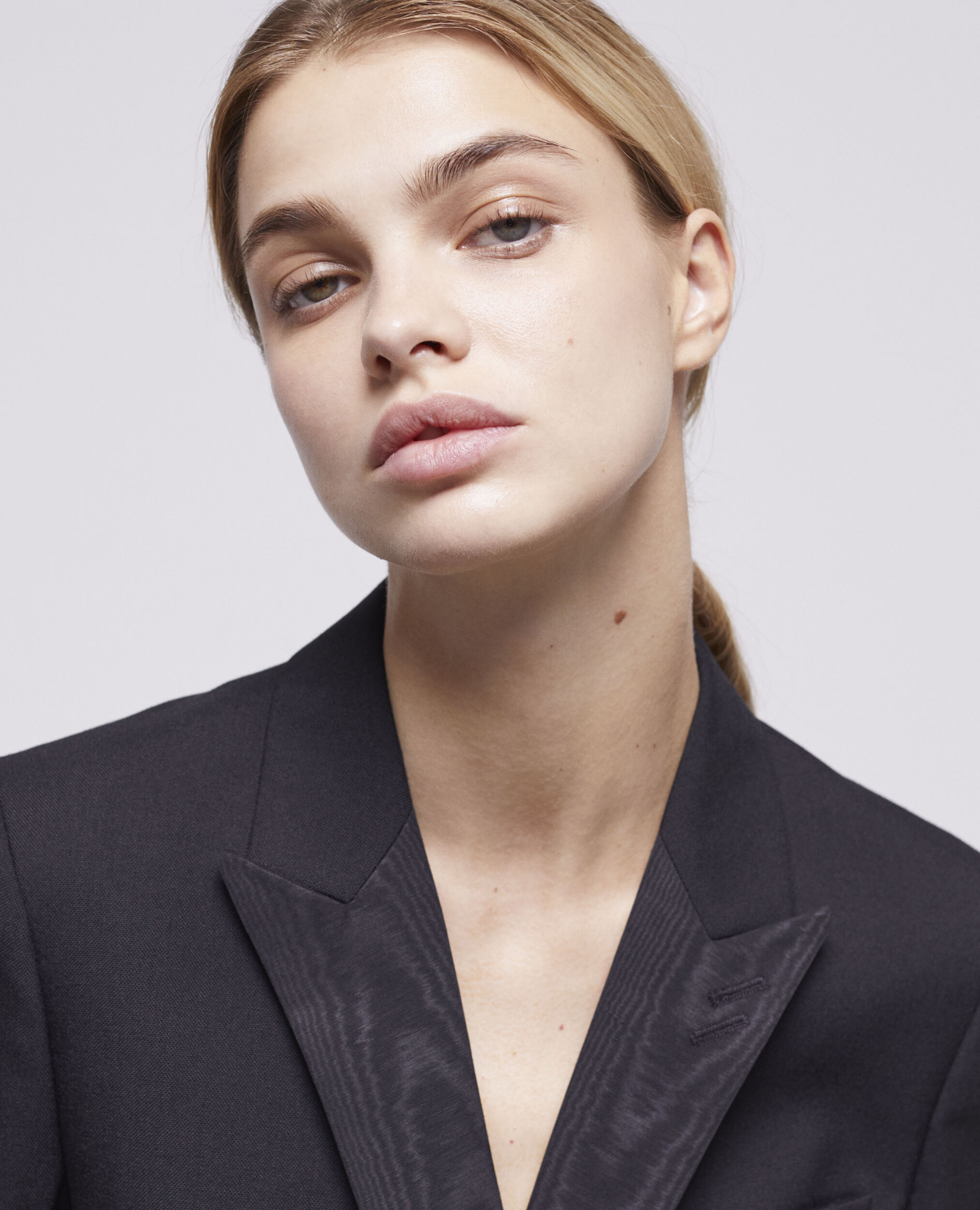Veste de costume en laine noire