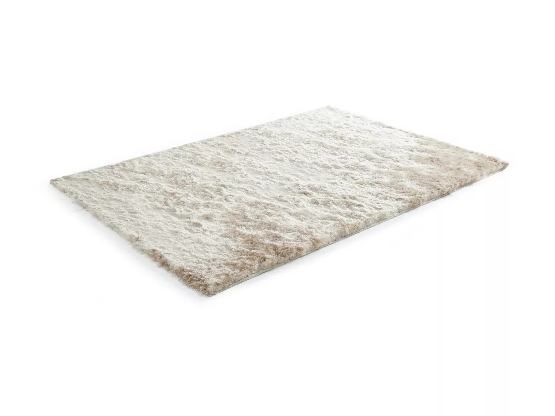 Tapis shaggy à poils longs ultra doux - 200 x 290 cm - Beige - DOLCE