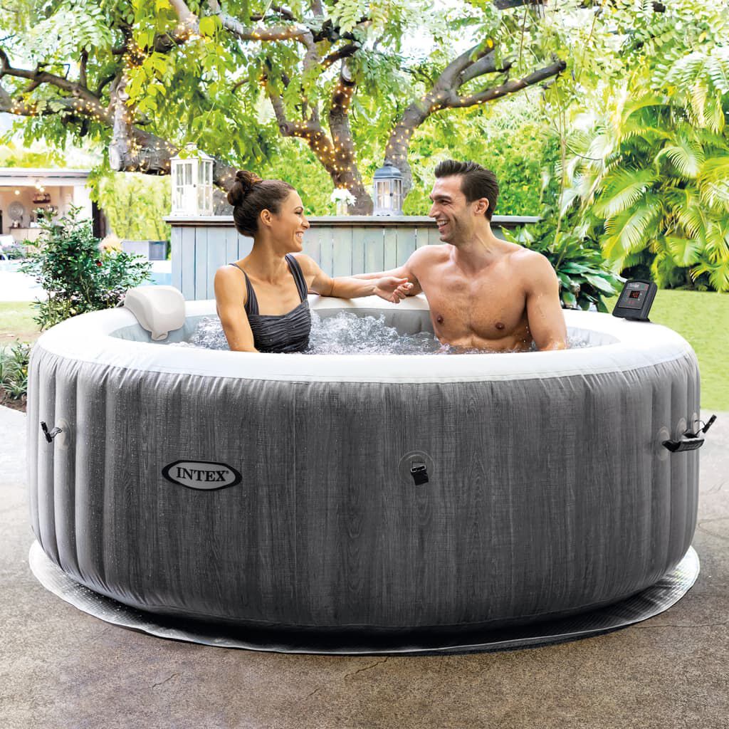 Intex PureSpa Greywood Deluxe Hot Tub, 196 cm