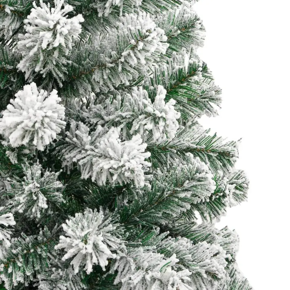 vidaXL - Gescharnierde Kunstkerstboom - Wit - 210 cm
