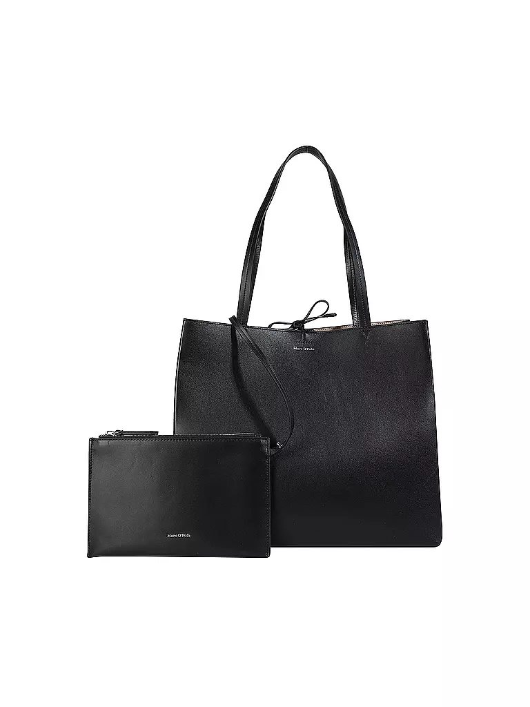 MARC O'POLO Ledertasche - Shopper Large schwarz