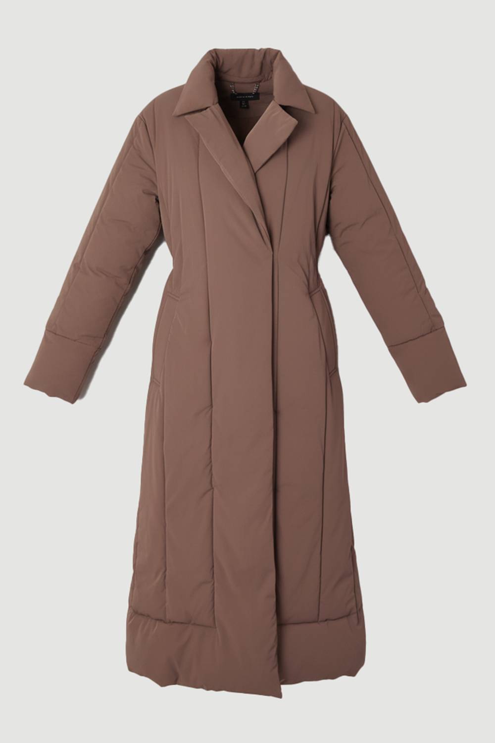 KarenMillen Manteau Mi-Long Matelassé Ceinturé Ésynthétiqueré
