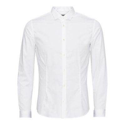 Chemise à manches longues homme Jjprparma L/S Noos BLANC JACK JONES