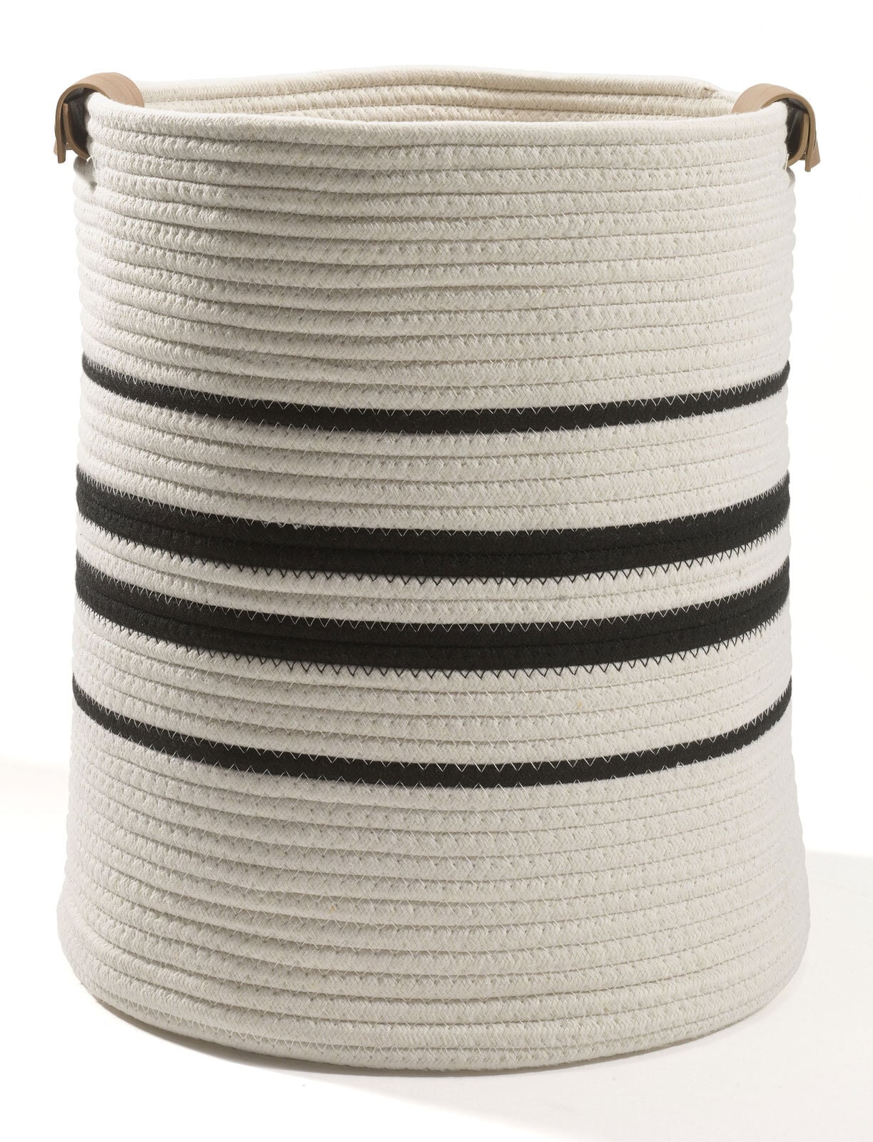 casaNOVA Aufbewahrungskorb rund LINE 40 cm weiß /schwarz