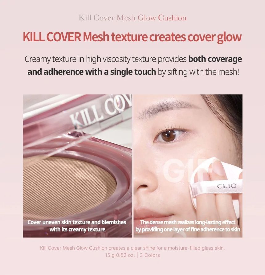 CLIO - Kill Cover Mesh Glow Kussenset - 3 Kleuren