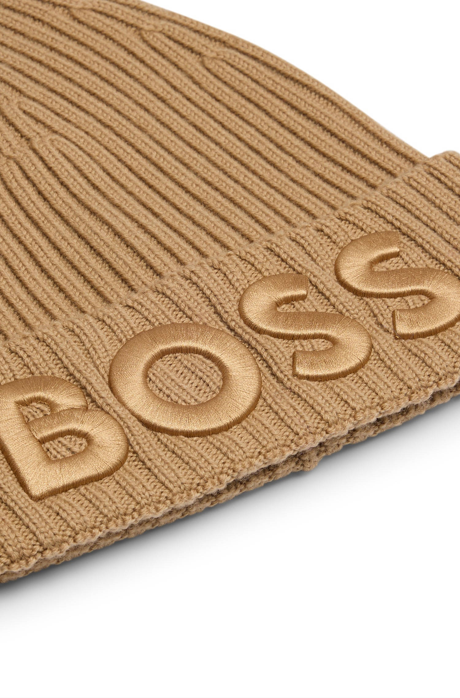 BOSS muts met logo Lara bruin