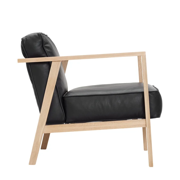 Andersen Furniture - LC1 Lounge Sessel, Eiche schwarz lackiert / Leder Sevilla schwarz 4001