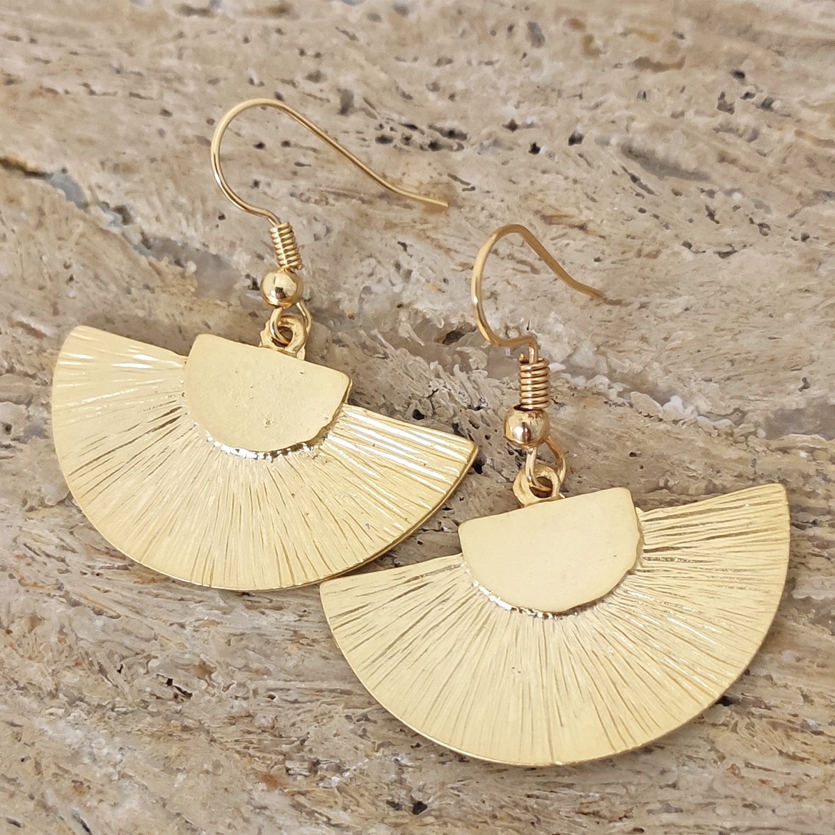 Boucles d'oreilles - Laiton plaqué or