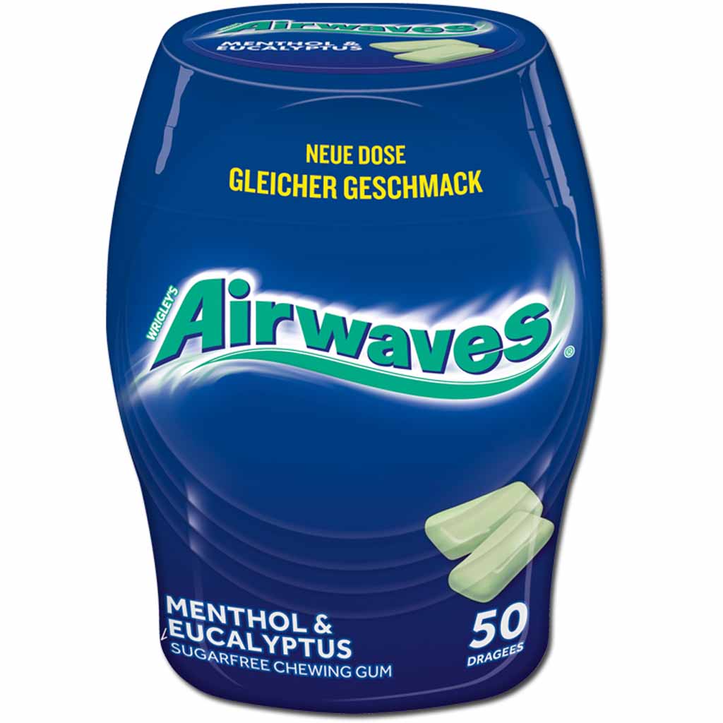 Wrigleys Airwaves Menthol & Eucalyptus 12x50 Dragees MHD:29.12.25