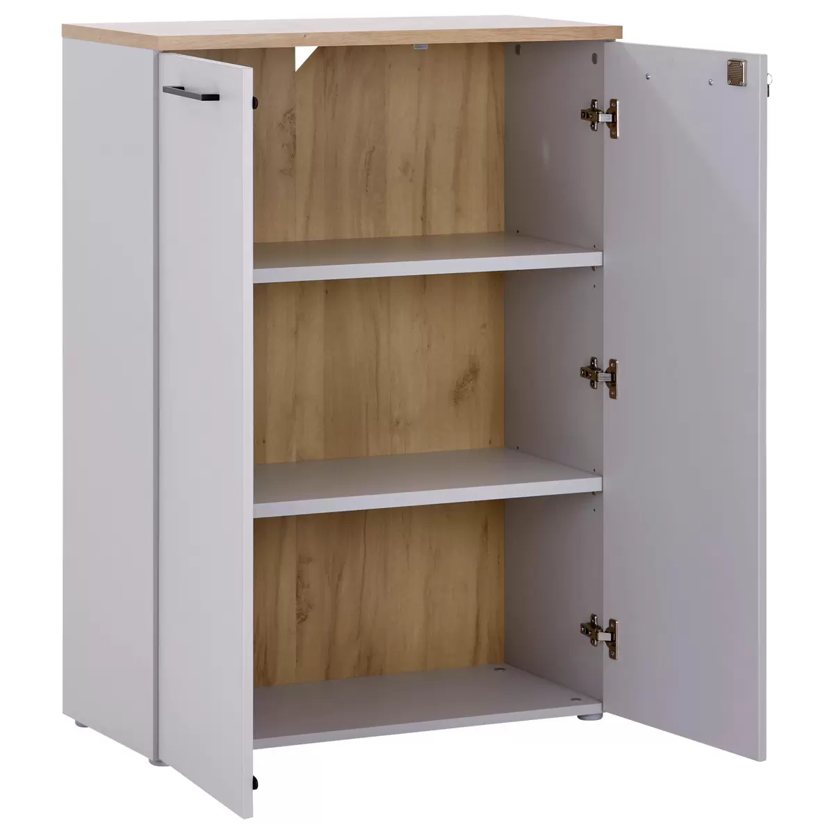 Aktenschrank Kontor K5 hellgrau,Eiche
