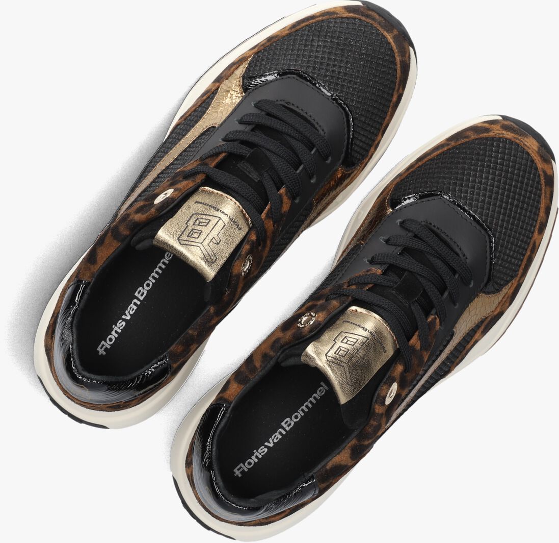 zwarte floris van bommel lage sneakers sfw-10138 suvi