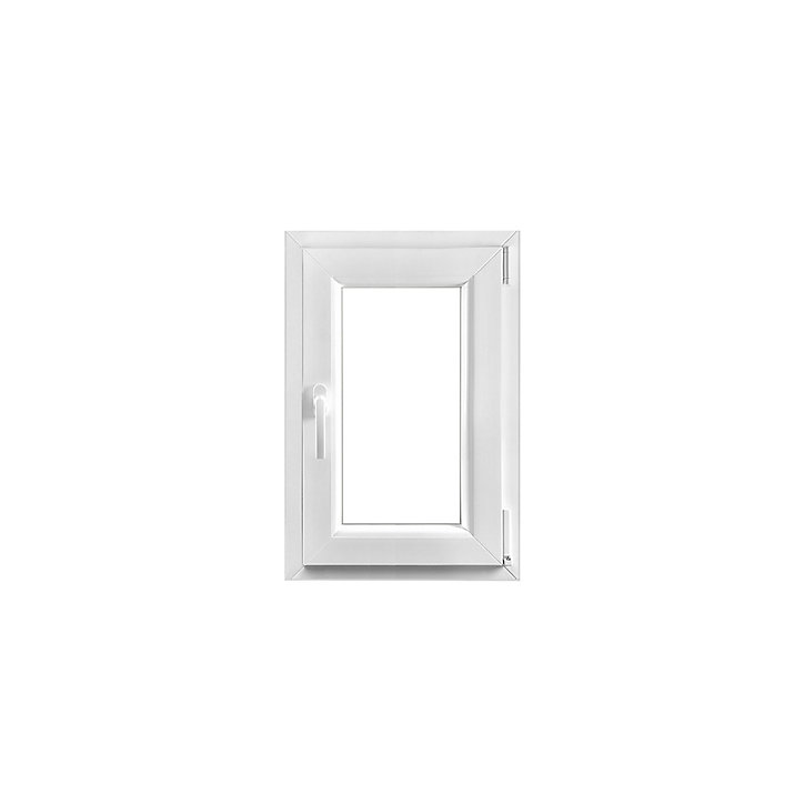 Fenêtre PVC 1 vantail oscillo-battant GoodHome blanc - l.50 x h.75 cm, tirant droit