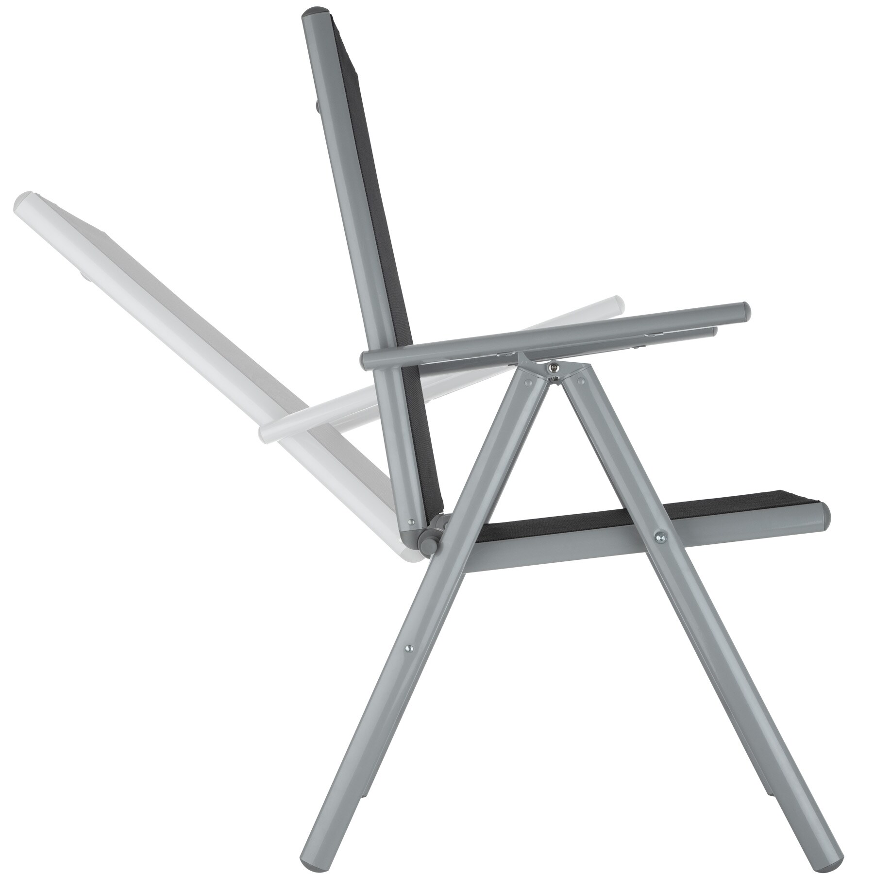 tectake® 2er Set Gartenstuhl, klappbar, 7-fach verstellbare Rückenlehne, 67 x 56 x 105 cm